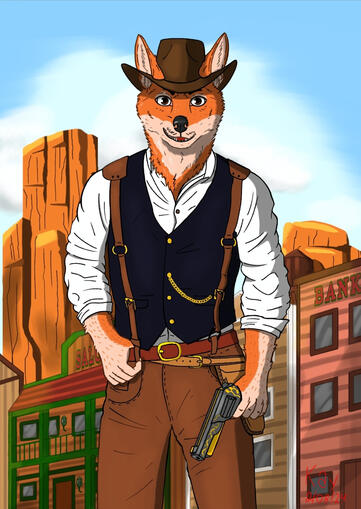 Coyote cowboy